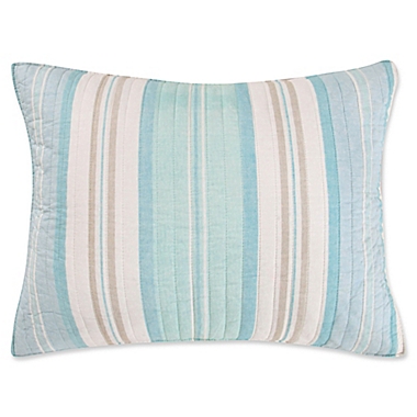 Levtex Home Kapalua Bay Standard Pillow Sham in Blue/Taupe. View a larger version of this product image.