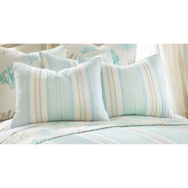 Levtex Home Kapalua Bay Standard Pillow Sham in Blue/Taupe. View a larger version of this product image.