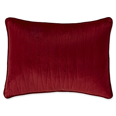 Brielle Velvet Standard Pillow Shams in Burgundy (Set of 2). View a larger version of this product image.