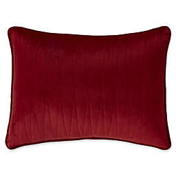 Brielle Velvet Standard Pillow Shams in Burgundy (Set of 2)