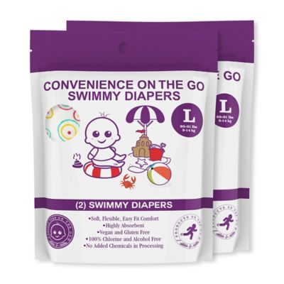 Convenience on the Go Large 2-Pack Swimmy Diapers