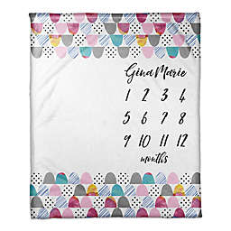Designs Direct Colorful Scales Milestone Throw Blanket in Pink