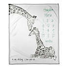 Alternate image 0 for Designs Direct Darling Giraffe Milestone Throw Blanket in Grey