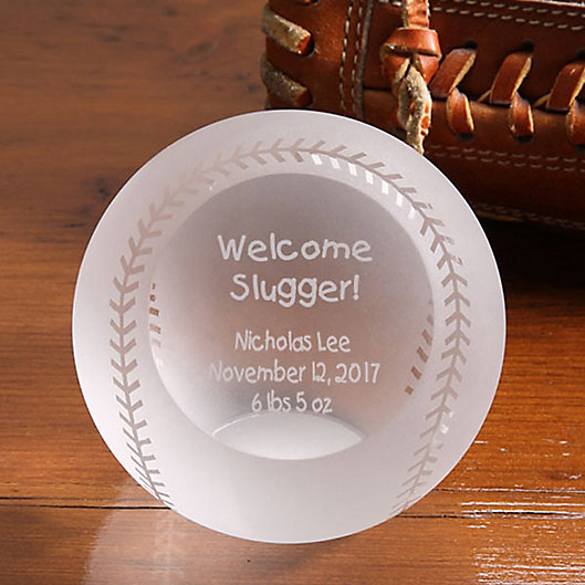 Alternate image 1 for Welcome Slugger! Engraved Glass Baseball