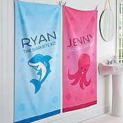 Sea Creatures Personalized Bath Towel