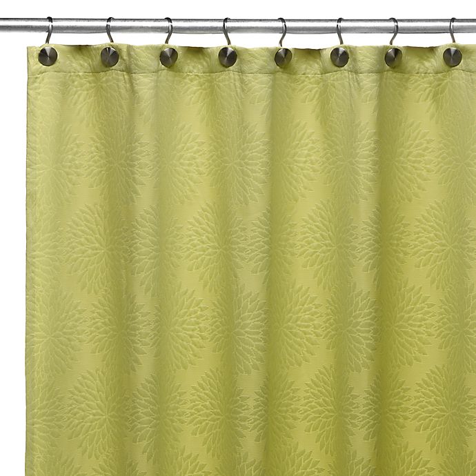 Dkny Chrysanthemum Fl Lime Fabric, Chrysanthemum Shower Curtain