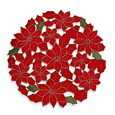 Poinsettia Cluster Placemat. View a larger version of this product image.