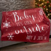 monogrammed christmas blankets