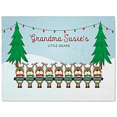 Reindeer Family Character 60-Inch x 80-Inch Fleece Blanket. View a larger version of this product image.