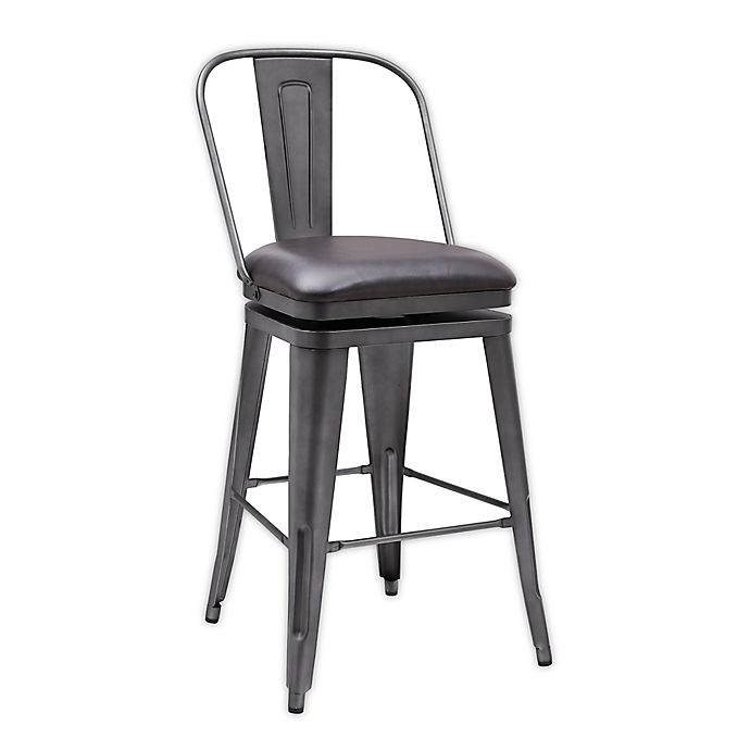 metal swivel bar stools with arms