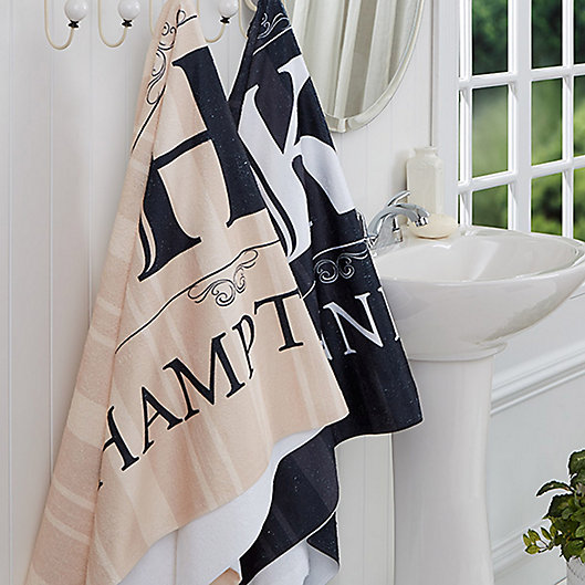 Alternate image 1 for Elegant Monogram Bath Towel