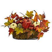 Nearly Natural 9-Inch Berry and Maple Leaf Artificial Arrangement