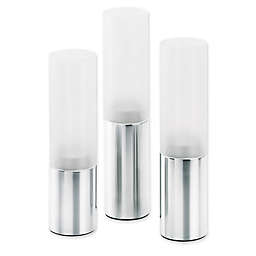 Blomus Faro 3-Piece Tealight Candle Holder Set in Matte Stainless Steel