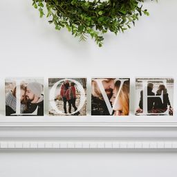 Love Photo Square Blocks (Set of 4)