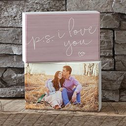 P.S.I Love You Shelf Blocks (Set of 2)