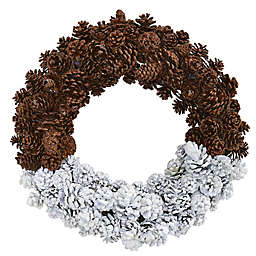 Nearly Natural 20-Inch Pine Cone Wreath