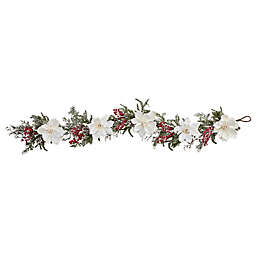 Nearly Natural 60-Inch Magnolia & Berry Artificial Garland