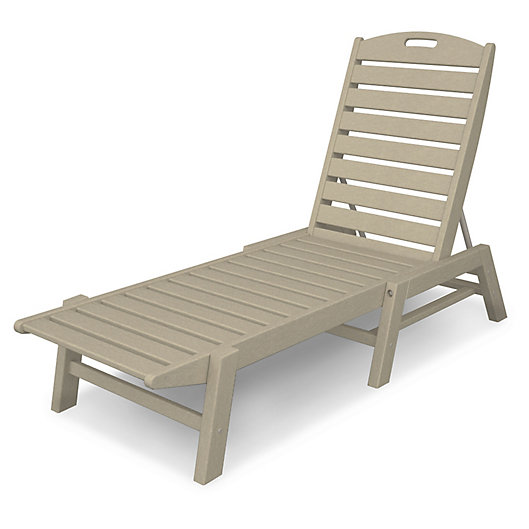 Alternate image 1 for POLYWOOD® Nautical Stackable Chaise in Sand