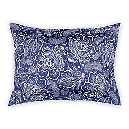 Designs Direct Floral Lace Standard Pillow Sham in Blue