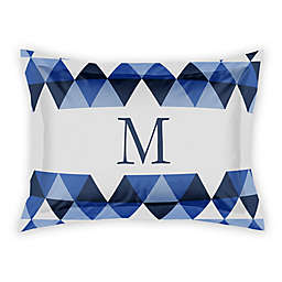 Designs Direct Geo Triangles Standard Pillow Sham in Blue