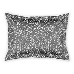 Designs Direct Delicate Buds King Pillow Sham in Grey