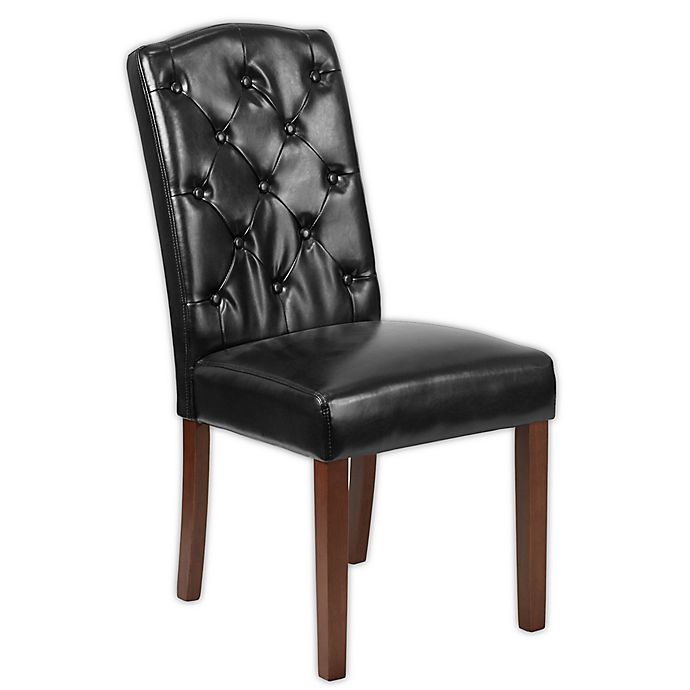 Flash Furniture Parsons Tufted Leather, Parsons Faux Leather Chairs
