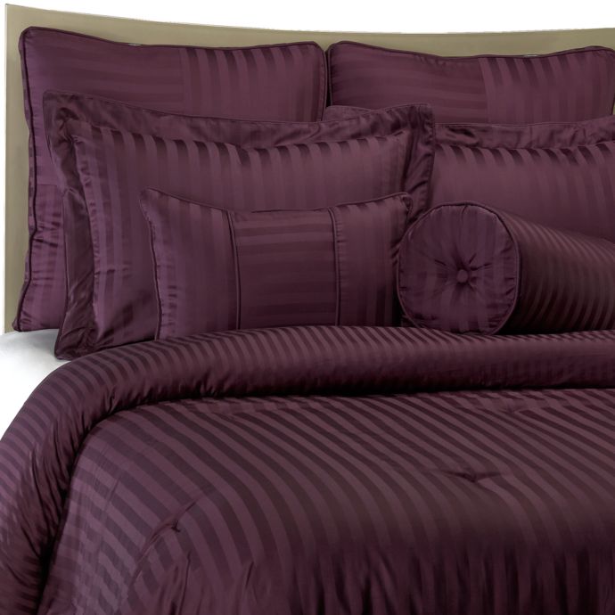 Wamsutta Damask Stripe 100 Egyptian Cotton Comforter Set In