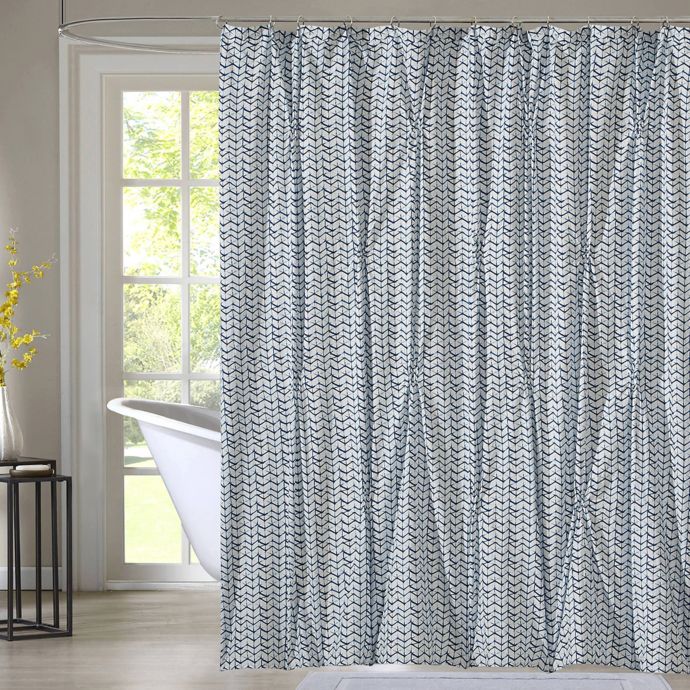 Style Quarters Blue Batik Shower Curtain Bed Bath Beyond