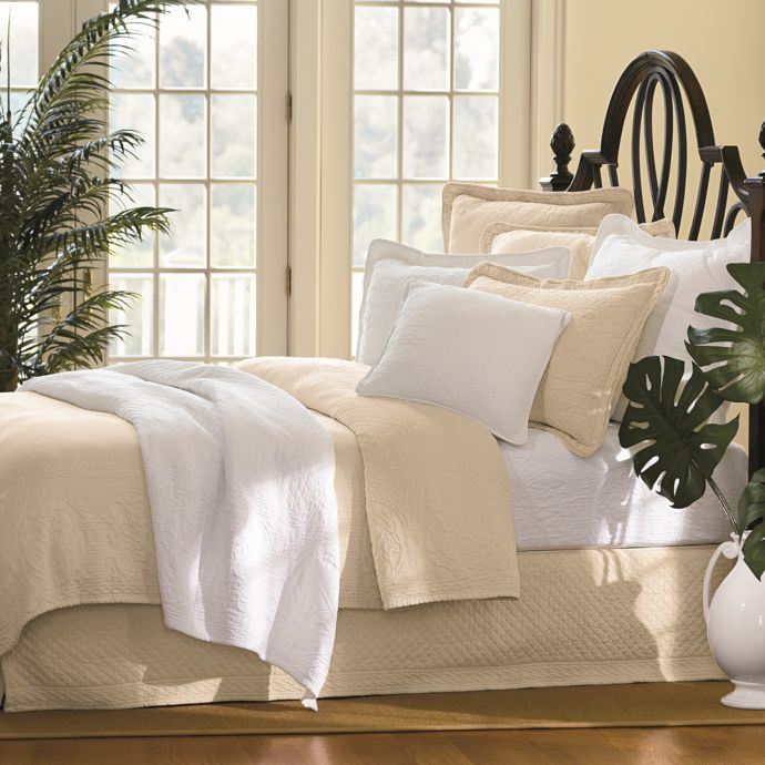 Williamsburg William And Mary Bone Matelasse Bedspread Bed Bath