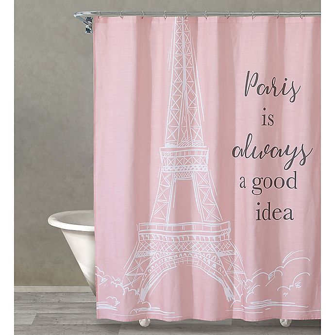 Romantic Vintage Paris Themed Black, Paris Themed Shower Curtain
