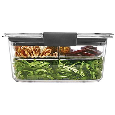 Rubbermaid&reg; Brilliance&trade; 5-Cup Compartment Salad Storage Container in Clear. View a larger version of this product image.