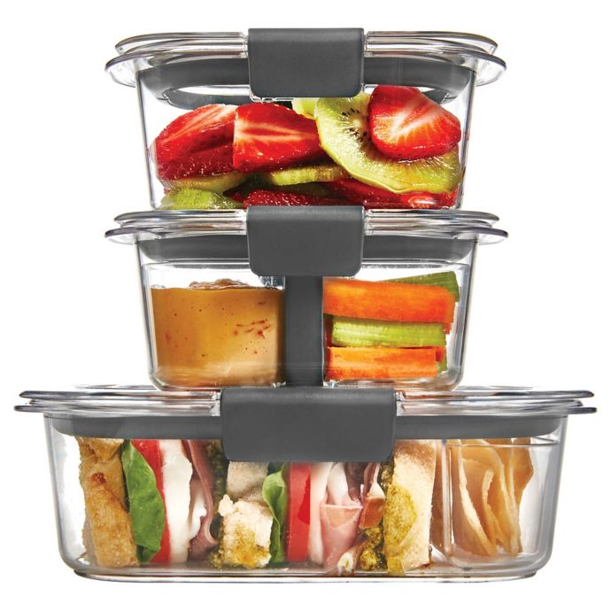 Rubbermaid Brilliance 6 Piece Sandwich Snack Storage Container