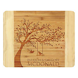 Stamp Out Love Birds Swing 11-Inch x 14-Inch Bamboo Cutting Board