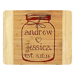 Stamp Out Maison Jar 11-Inch x 14-Inch Bamboo Cutting Board