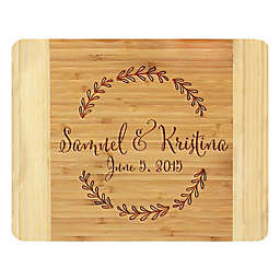 Stamp Out Branch Wreath 11-Inch x 14-Inch Bamboo Cutting Board