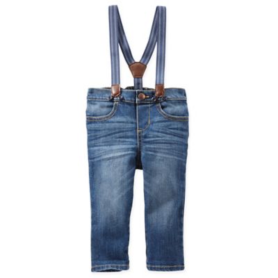 denim pants with suspenders