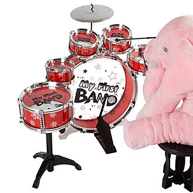Hey! Play! 7-Piece Toy Drum Set for Kids. View a larger version of this product image.