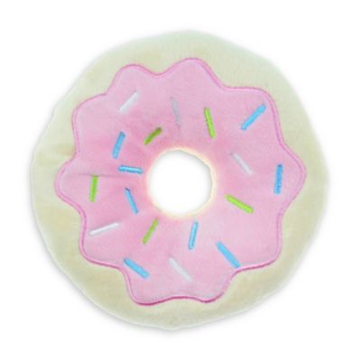 plush donut dog toy