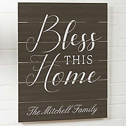 Bless this Home Wooden Slat Sign