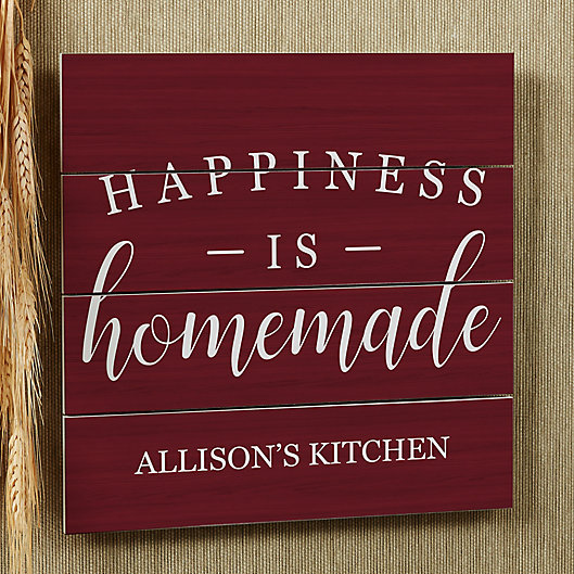 Alternate image 1 for Happiness is Homemade 12-Inch Square Wood Slat Sign
