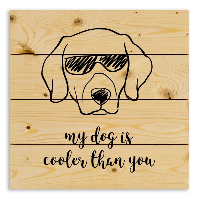 Designs Direct My Dog Is Cooler Than You 14 Inch Square Pallet