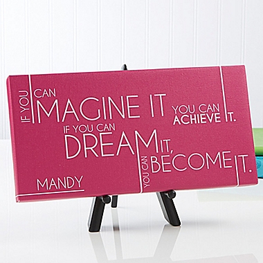 Inspiring Message 11-Inch x 5-Inch  Canvas Wall Art. View a larger version of this product image.