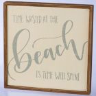 Alternate image 0 for Primitives by Kathy Time Wasted at the Beach 14-Inch Square Wooden Box Sign