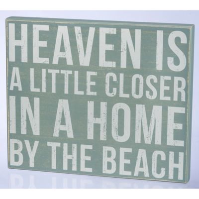 Primitives by Kathy By the Sea 18-Inch x 15-Inch Wooden Box Sign