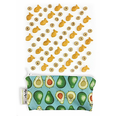 Itzy Ritzy&reg; Snack Happens Reusable Snack and Everything Bags in Green/Brown (Set of 2). View a larger version of this product image.