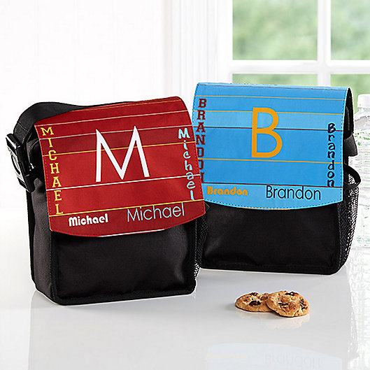 Alternate image 1 for That's My Name Boy's Lunch Bag in Black