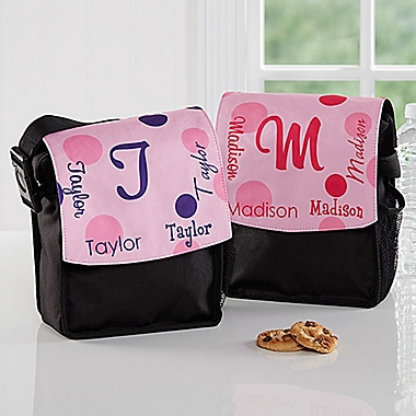 That&#39;s My Name Girls Lunch Bag in Black. View a larger version of this product image.