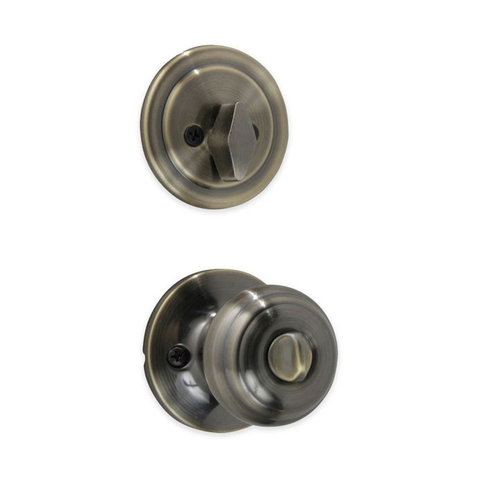 Honeywell Classic 4 Piece Locking Door Knob And Deadbolt Set Bed