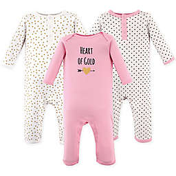 Hudson Baby® Size 3-Pack Heart Union Suits
