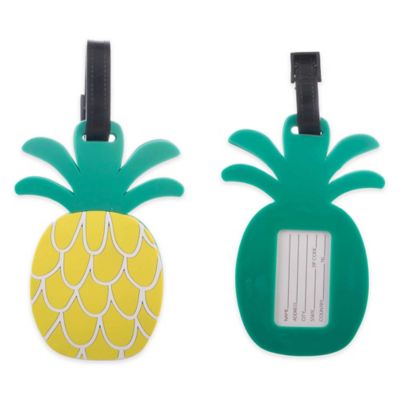 pineapple luggage tag
